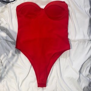 Red bodysuit